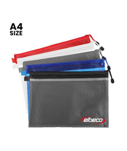 Frosted PVC Organizer with Net Divider – A4 Size
