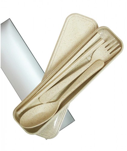 ECO Wheat Cutlery Set   beige