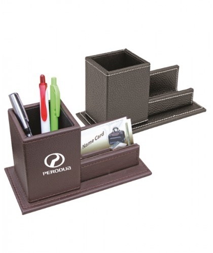 PU Pen Holder with Name Card Holder