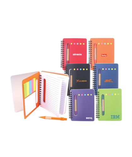 Notebook With Pen & Sticky Note