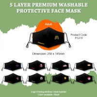CUSTOMIZED 5 Layers Premium Washable Protective Face Mask