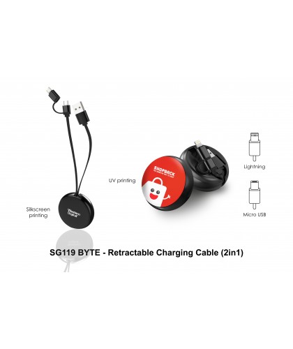 BYTE - Retractable Charging Cable (2in1)