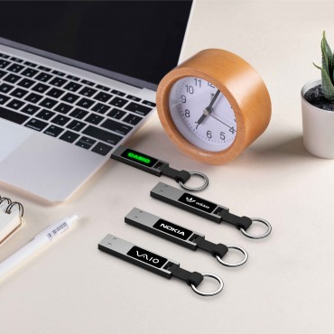 Slim Keychain USB with Lumious Logo
