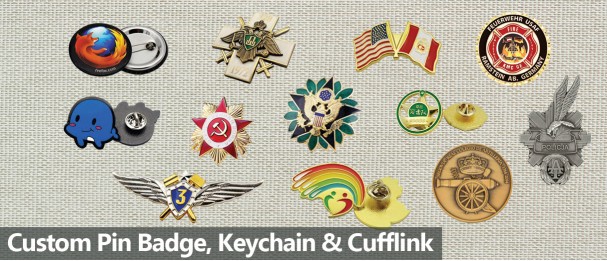 Custom Pin Badge, Keychain & Cufflink
