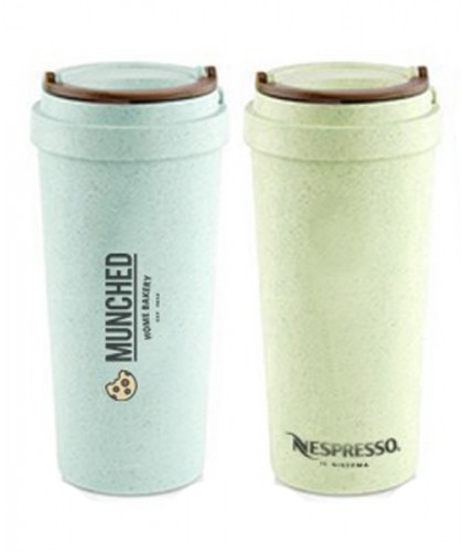 Eco-Wheat Natural Straw Double Wall Coffee Cup -500ml     
