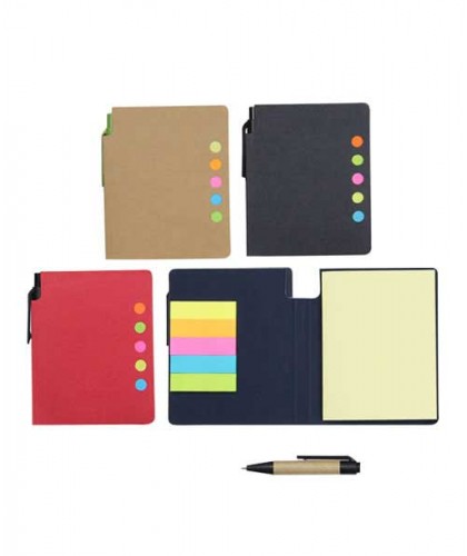 Eco Sticky Notes Pad with Recycled Paper Pen       	