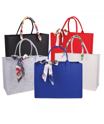 FELVIA Felt Shopping Bag With Twilly