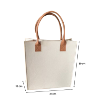 URBAN Felt 2 Tone Tote Bag (31×31×13)