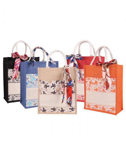 EKOYA Jute Bag With Twilly