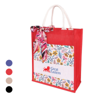NATRIA Jute Bag With Twilly