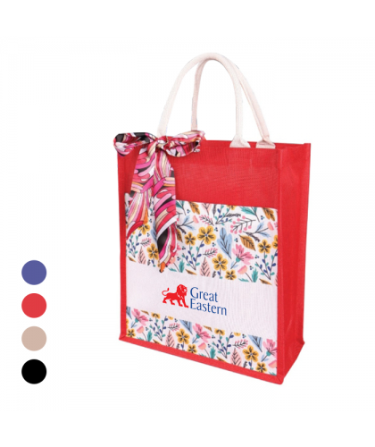 NATRIA Jute Bag With Twilly