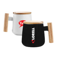 DIPP Wooden Handle Ceramic Mug