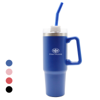 Travel Tumbler with Handle and Straw - 900ml