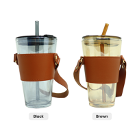 MONTE 3 Premium Color Glass Mug with PU Sleeve - 450ml