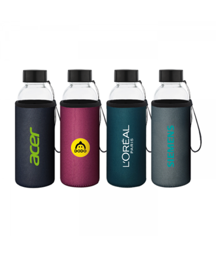 ARCANE Glass Bottle With Neoprene Pouch – 500ml