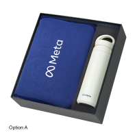 2 in 1 Gift Set (Travel Blanket + Vacuum Flask)