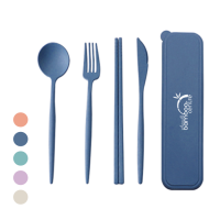 WHEAT 4-in-1 Colour Eco-Cutlery Set