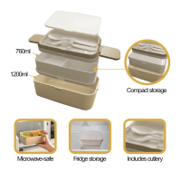 ECO Bamboo 2 Tier Lunch Box - 1200ml