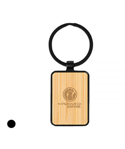 Bamboo Black Metal Key Holder