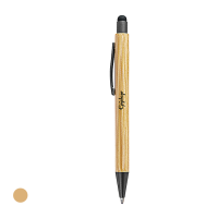 LANEY Bamboo Press Action Ball Pen with Stylus