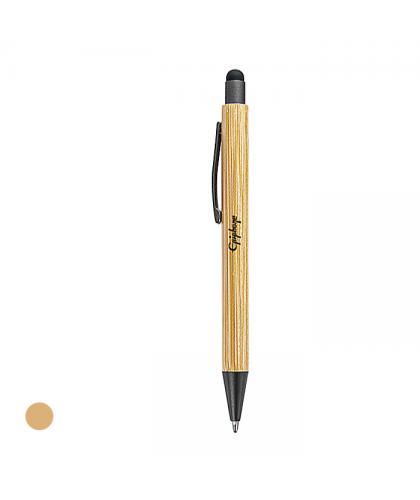 LANEY Bamboo Press Action Ball Pen with Stylus