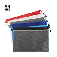 Frosted PVC Organizer with Net Divider – A4 Size