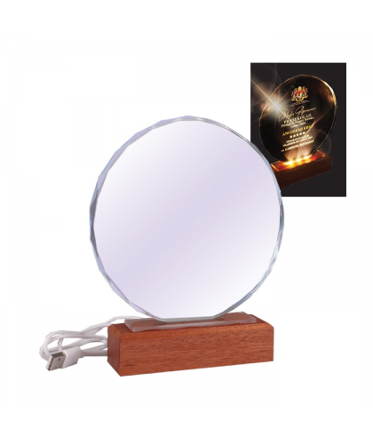 Crystal with LED Light