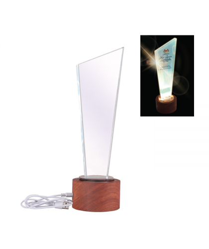 Crystal with LED Light