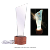 Crystal with LED Light