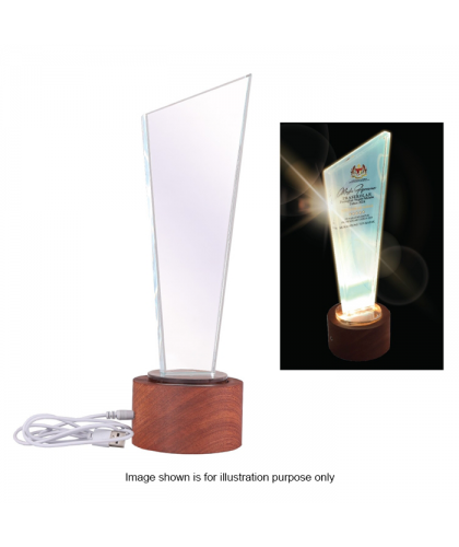 Crystal with LED Light