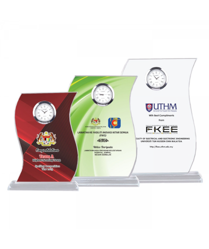Crystal Plaque Clock