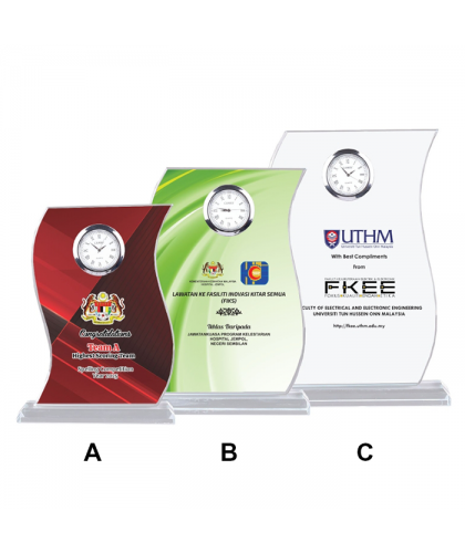 Crystal Plaque Clock