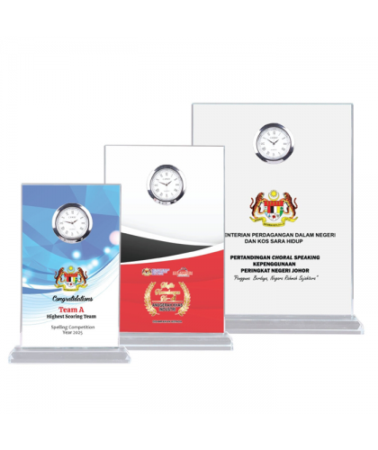 Crystal Plaque Clock