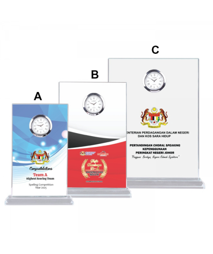 Crystal Plaque Clock