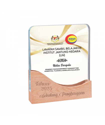 Wooden Crystal Plaque