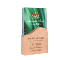 Wooden Crystal Plaque