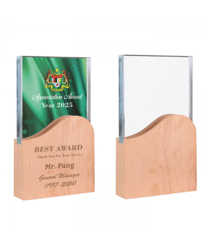 Wooden Crystal Plaque