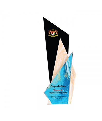 Marble  Crystal Plaque
