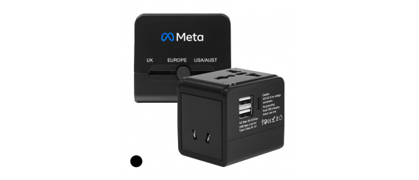 SPARK Universal Travel Adapter with Dual USB + 1 Type-C