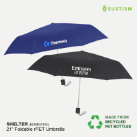 SHELTER 21" Foldable rPET Umbrella