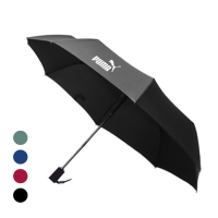 21″ Auto-Open Close 3 Fold Black Coated Umbrella
