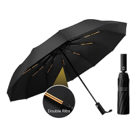 XIXILIA 23" Auto-Open 12 Panel Double Ribs Umbrella