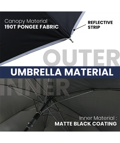 27" Auto-Open Inner Black Coated Reflective Strip Color Handle