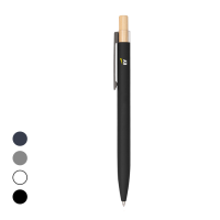 Recycled Aluminum Pen With Bamboo Plunger