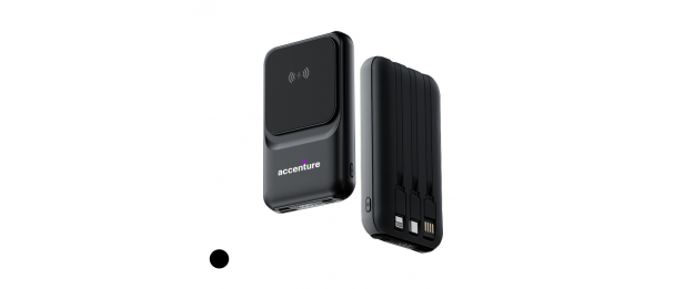 AIRCHARGE Wireless Power Bank with Fast Charge and Build-in Cables 