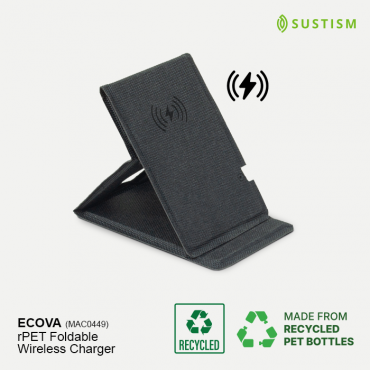 ECOVA rPET Foldable Wireless Charger