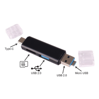 CONCARD 3 in 1 Type-C Card Reader