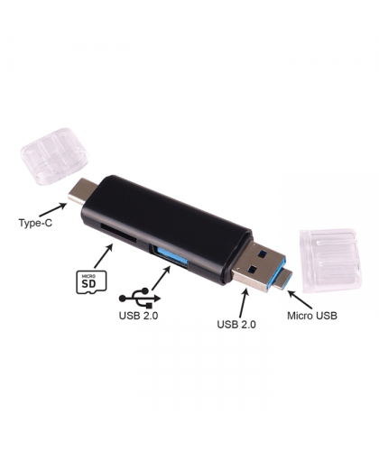 CONCARD 3 in 1 Type-C Card Reader